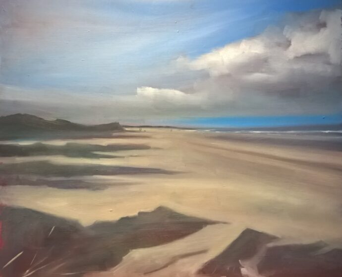Holkham Beach small oil sketch